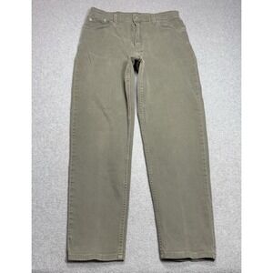Levis 550 Jeans Womens 12MIS (30x28) Olive Green Relaxed Fit Taper VTG 90s